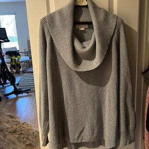 Michael Kors cowl neck sweater size 2X grey NWT